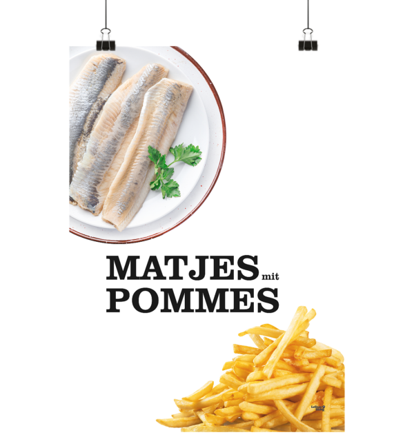 Legnac Shop Poster Matjes Pommes Wallart ausgefallen exklusiv